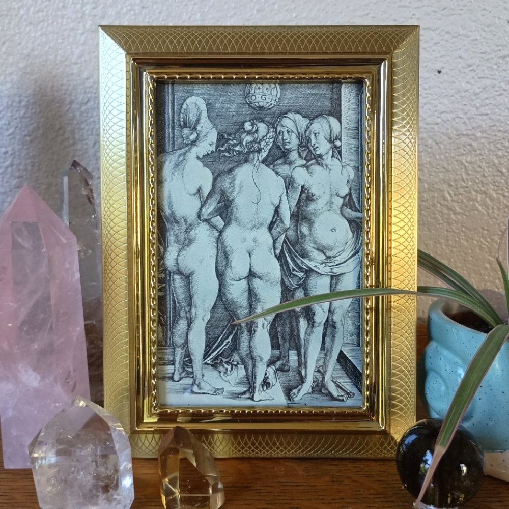 Vintage Brass Frame with Dürer Art